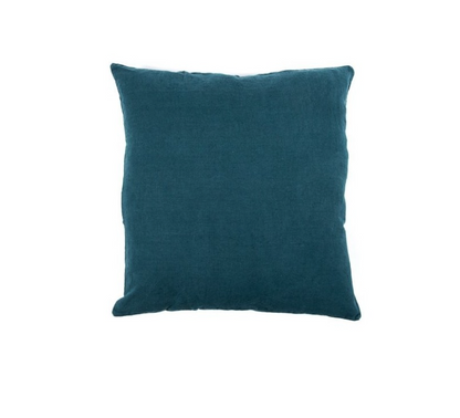 Housse de Coussin XXL Propriano en Lin Lavé 80x80 cm - Haomy
