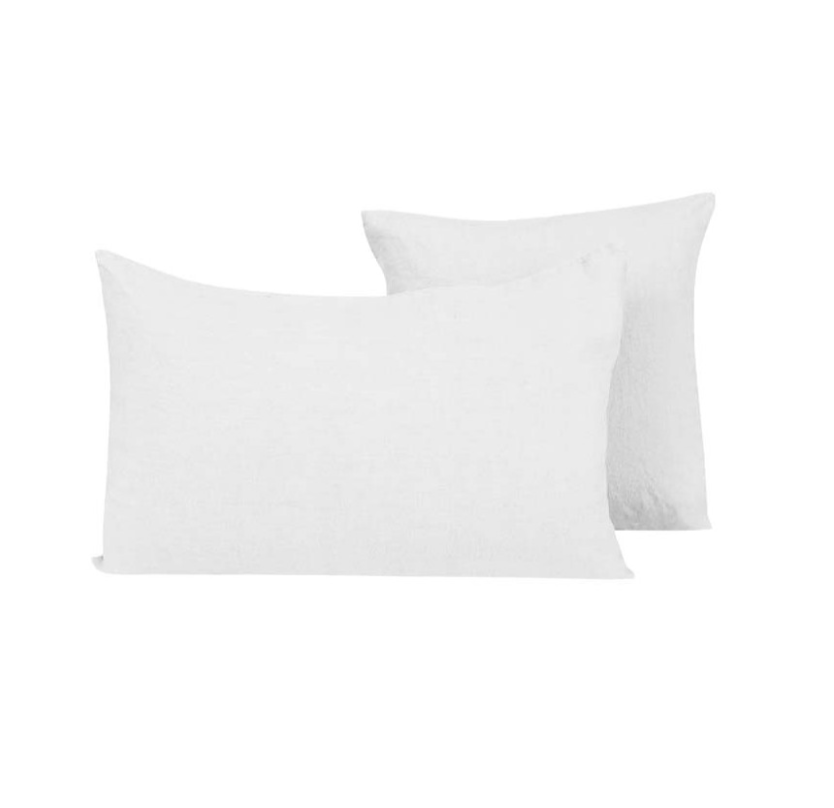 Housse de Coussin XXL Propriano en Lin Lavé 80x80 cm - Haomy