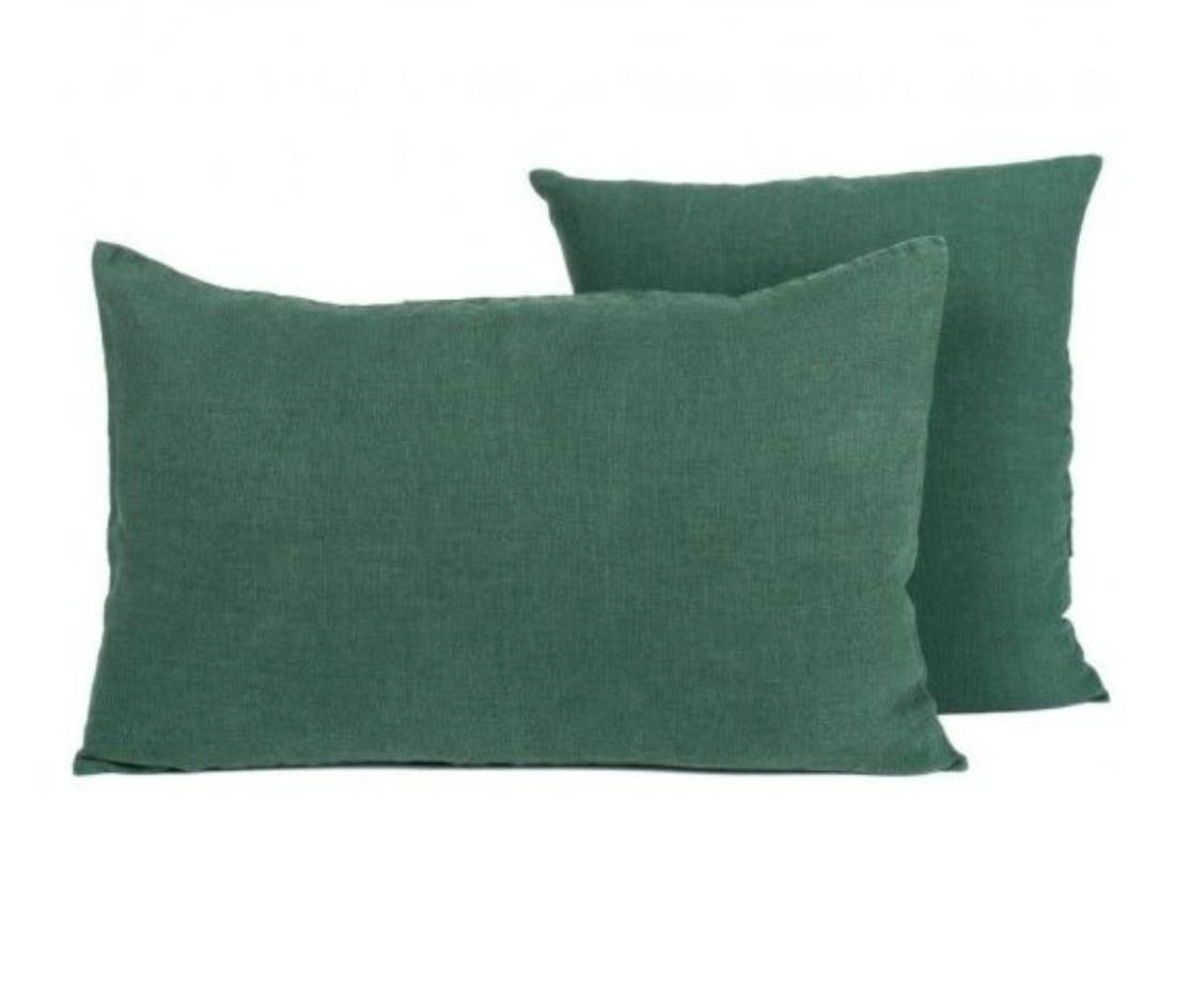 Housse de Coussin XXL Propriano en Lin Lavé 80x80 cm - Haomy