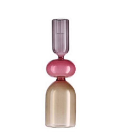 Bougeoir Chandelle en Verre Medelin Multicolore - Moods&More