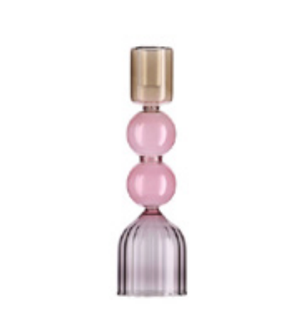 Bougeoir Chandelle en Verre Medelin Multicolore - Moods&More