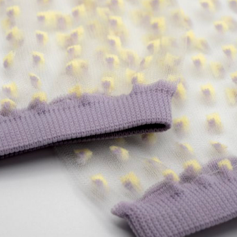Paire de Chaussettes Crescent Dunes Yellow / Noir / Menthe  - Atelier Saint Eustache