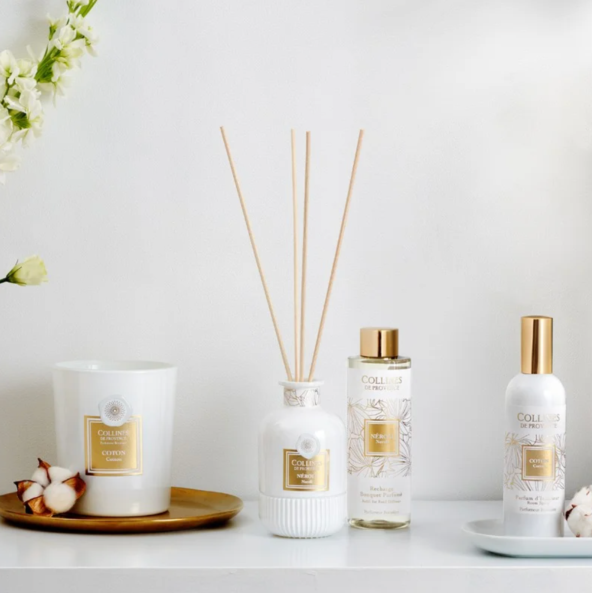 Bougie Parfumée 360g Coton - Collines de Provence