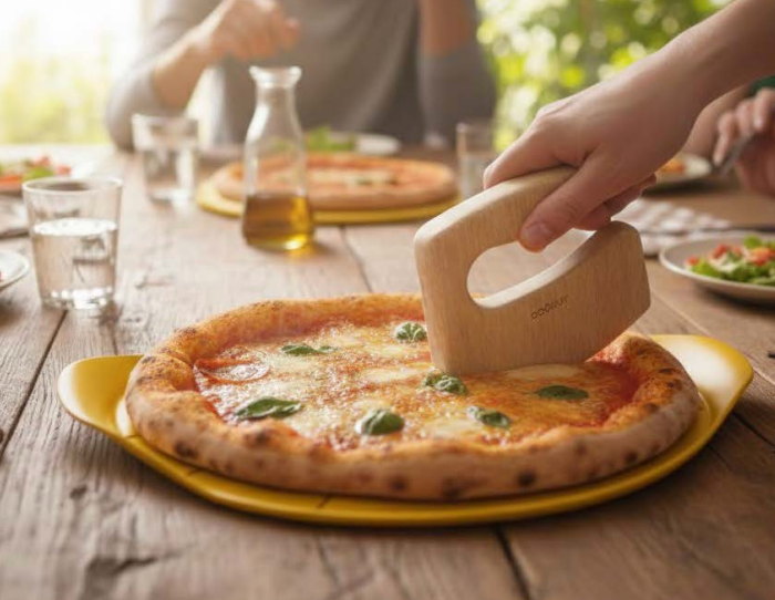 Le Formidable Plat à Pizza avec Couteau D.34 cm - Cookut