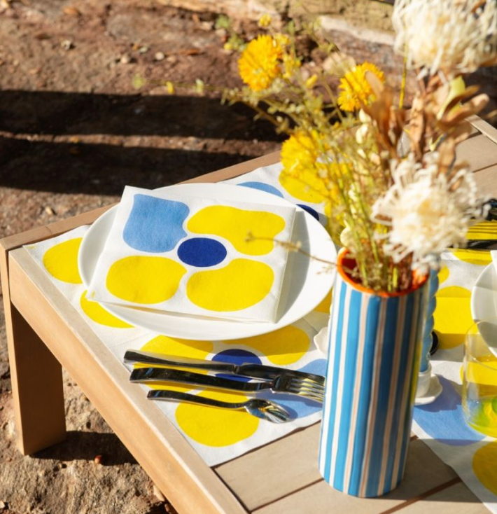 Set de 20 Serviettes de Table en Intissé 25x25 / 40x40 cm - Françoise Paviot