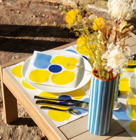Set de 20 Serviettes de Table en Intissé 25x25 / 40x40 cm - Françoise Paviot