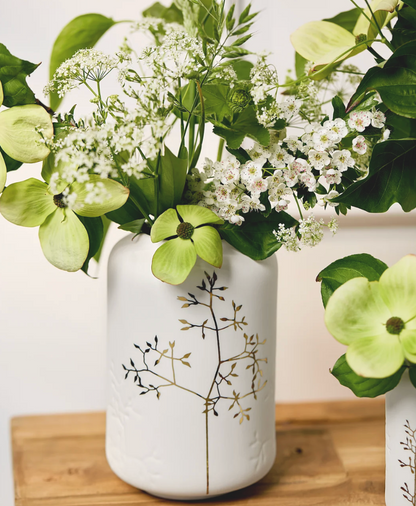 Vase en Porcelaine Feuillage Dorée 1L - Räder