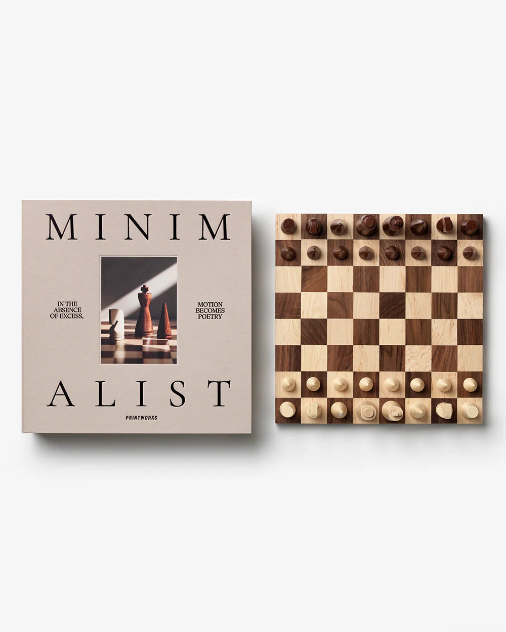Coffret Plateau de Jeu d'Échecs en Bois - PrintWorks