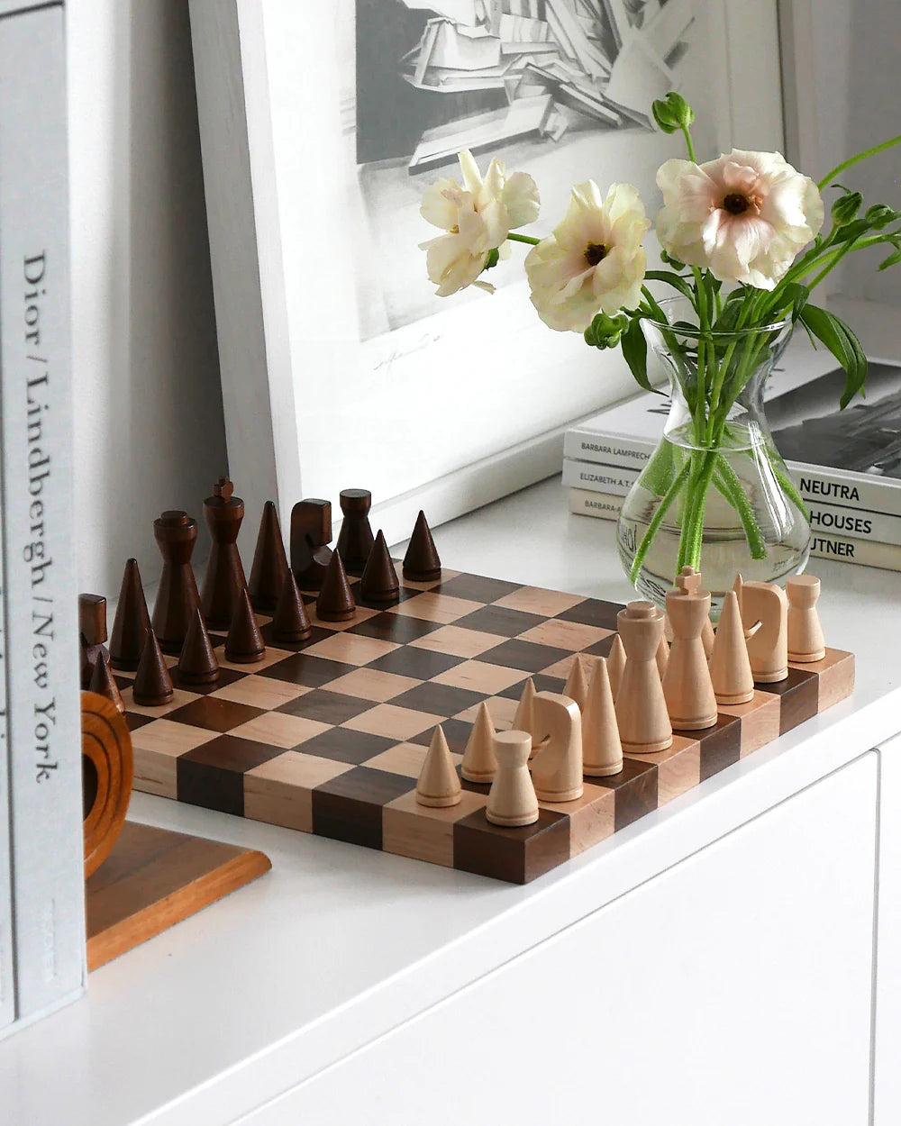 Coffret Plateau de Jeu d'Échecs en Bois - PrintWorks