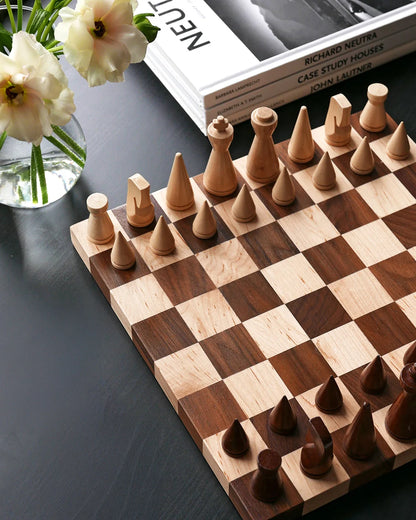 Coffret Plateau de Jeu d'Échecs en Bois - PrintWorks