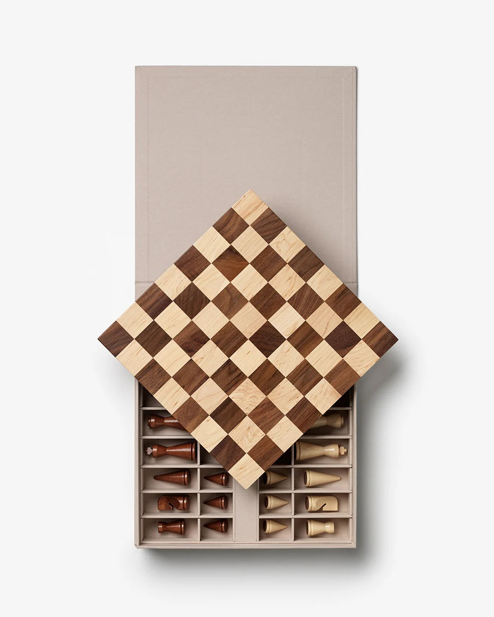 Coffret Plateau de Jeu d'Échecs en Bois - PrintWorks