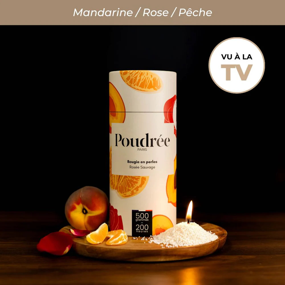 Coffret Bougie Parfumée en Perle - Poudrée Paris