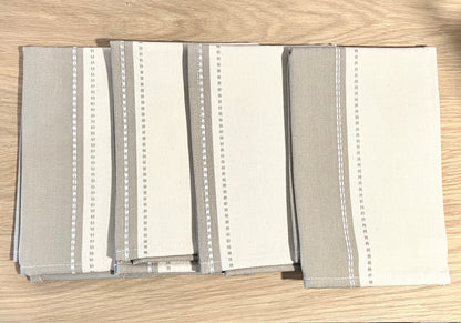 Lot de 4 Serviettes de Table en Coton Grand Sellier - Les Toiles du Soleil