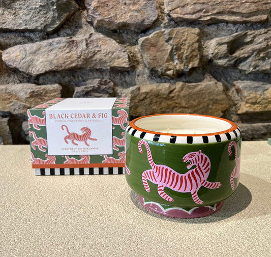 Bougie Illustrée A Dopo en Céramique, Cire de Soja 680g - Paddywax