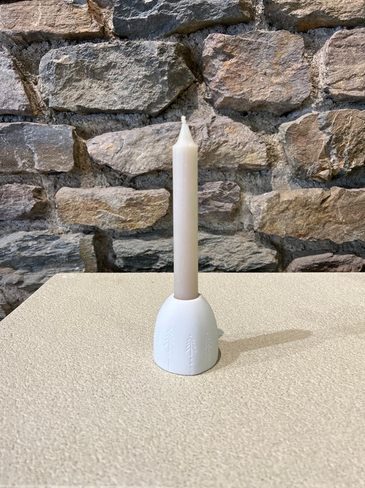 Bougeoir en Porcelaine Minimaliste "Fôret de Sapins" - Räder