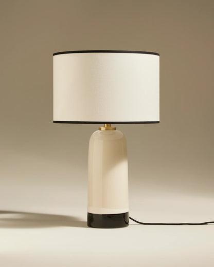 Lampe Sicilia en Céramique Écru/Noir - Maison Sarah Lavoine