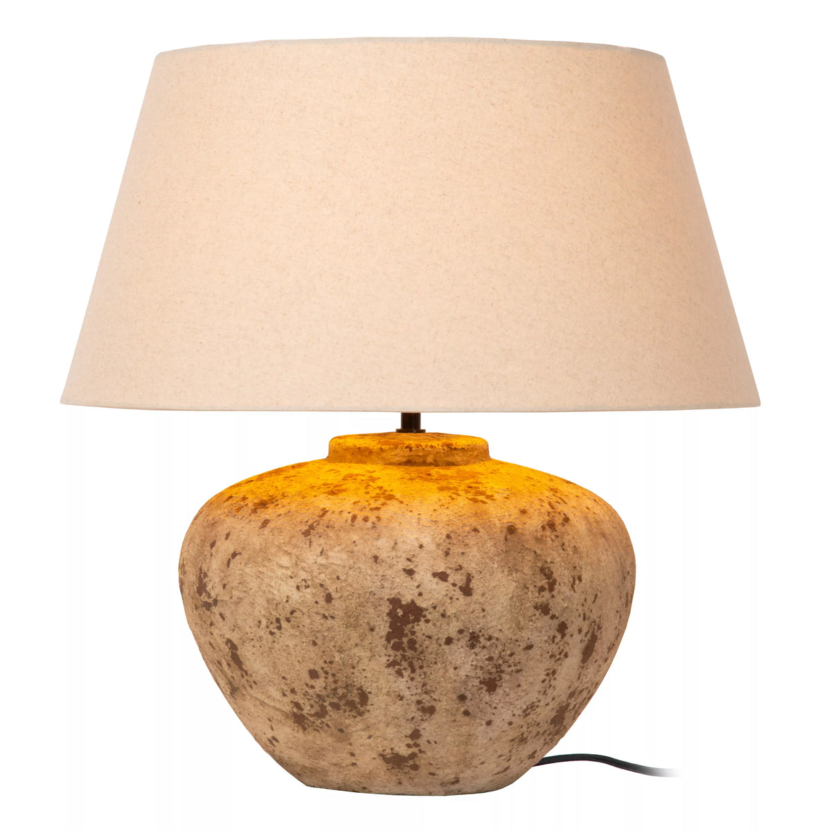 Lampe de Table Davina en Céramique Ovale Japandi - Lucide