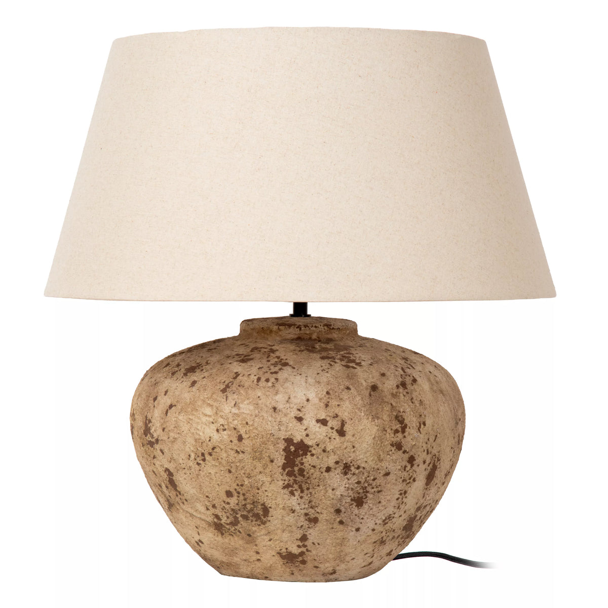 Lampe de Table Davina en Céramique Ovale Japandi - Lucide
