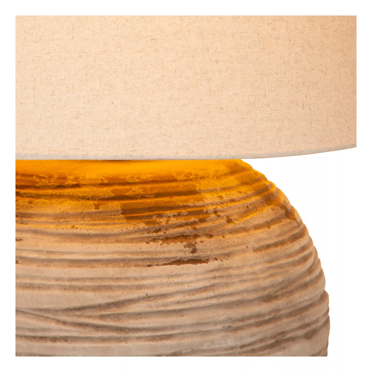 Lampe de Table Denise en Céramique Ovale Japandi - Lucide