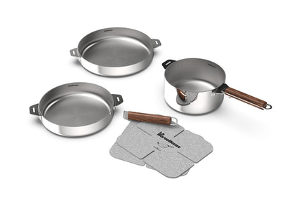 Coffret Trio Merveilleuse Poêles (D.24 / 28 cm) & Casserole - Cookut