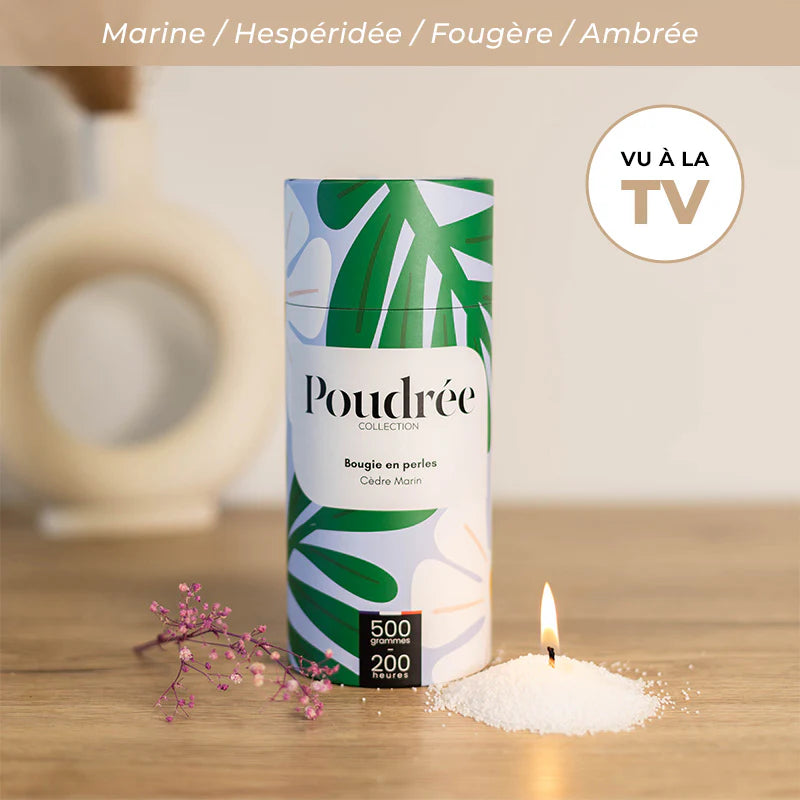 Bougie Parfumée en Perles Collection Flora - Poudrée Paris