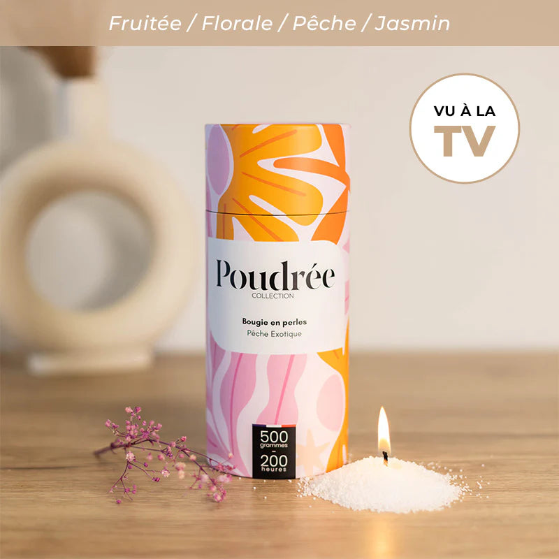 Bougie Parfumée en Perles Collection Flora - Poudrée Paris