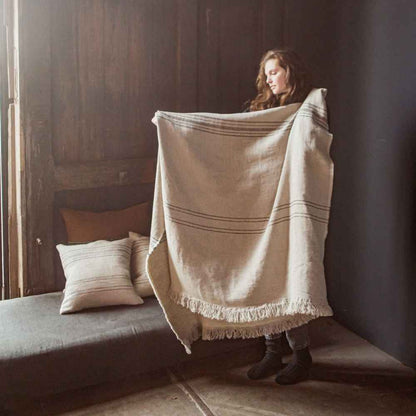 Plaid en Lin et Laine Marrakesh 140x220 cm - Libeco