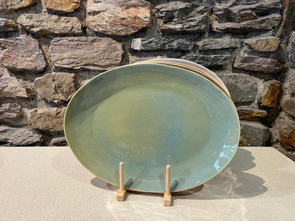 Plat de Présentation Ovale en Grès Organica 40x29 cm - Gresnovo
