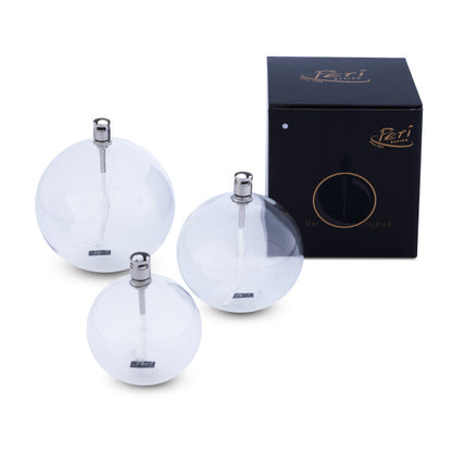 Lampe à Huile Ronde Chroméé - Peri Living