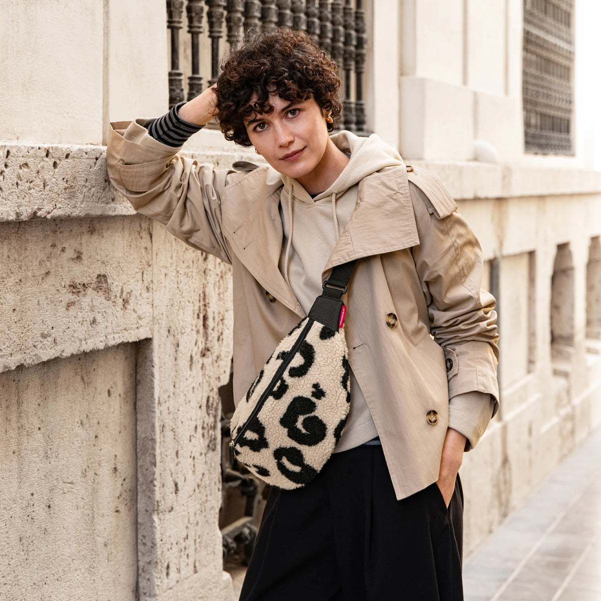 Sac Banane BeltBag Fourrure Teddy Léopard Crème - Reisenthel