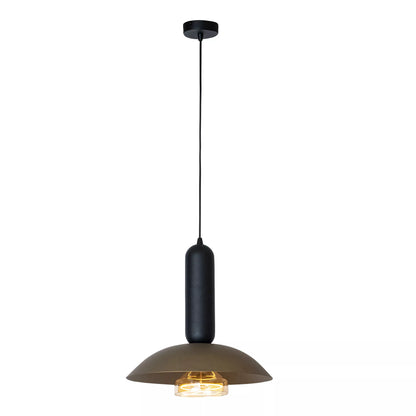 Suspension Grantham Noir & Café Moderne - Lucide
