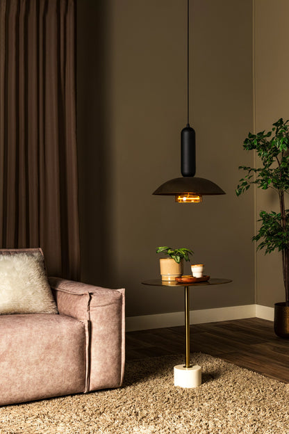 Suspension Grantham Noir & Café Moderne - Lucide