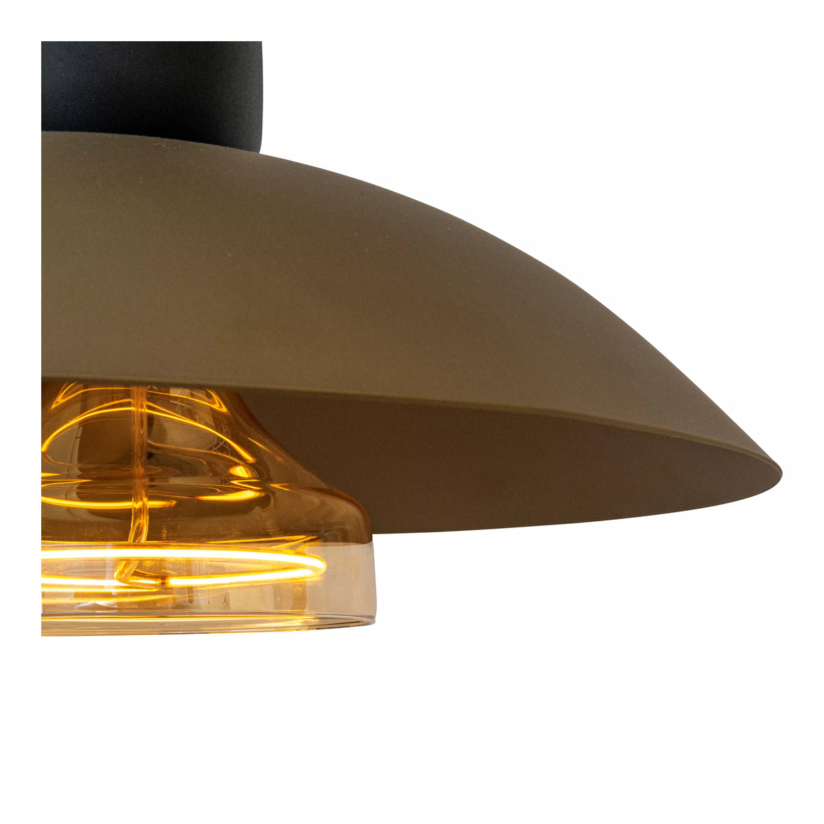 Suspension Grantham Noir & Café Moderne - Lucide