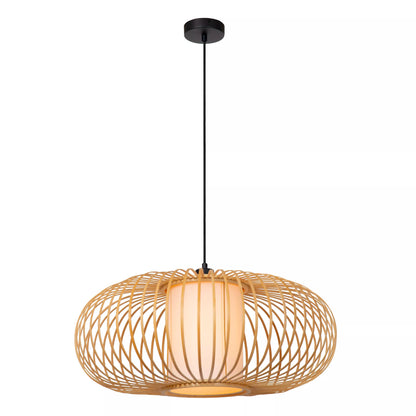 Suspension en Bois Clair Thuline Style Japandi  D.60 cm - Lucide