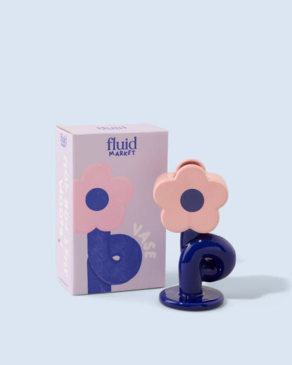 Vase Fleur Loop en Céramique - Fluid Market