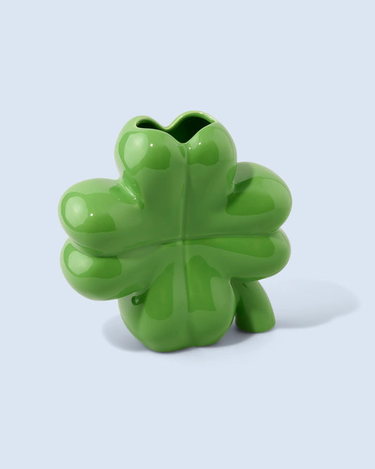Vase en Céramique Trèfle Vert - Fluid Market