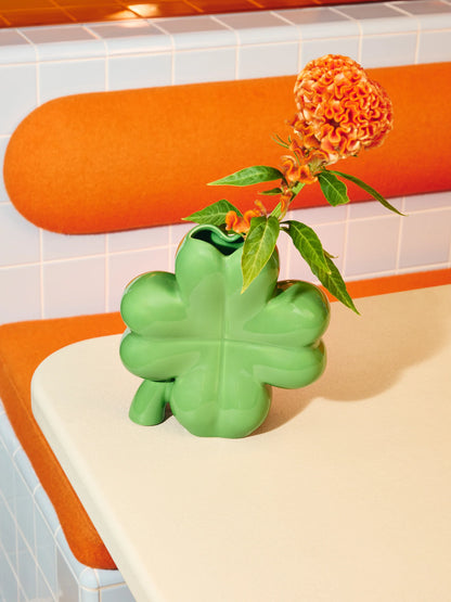 Vase en Céramique Trèfle Vert - Fluid Market