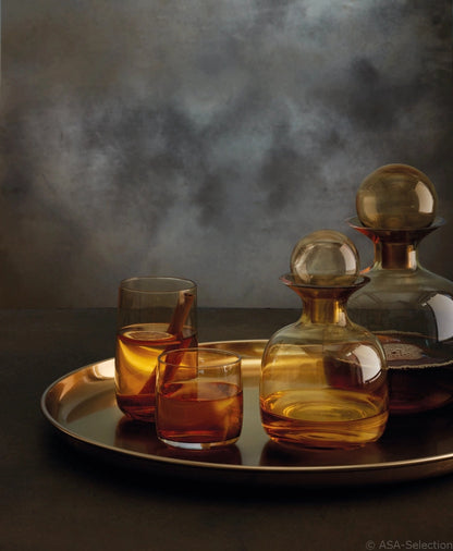 Set de 6 Verres Sarabi en Verre Coloré Ambre - ASA HAUTEUR 12 CM