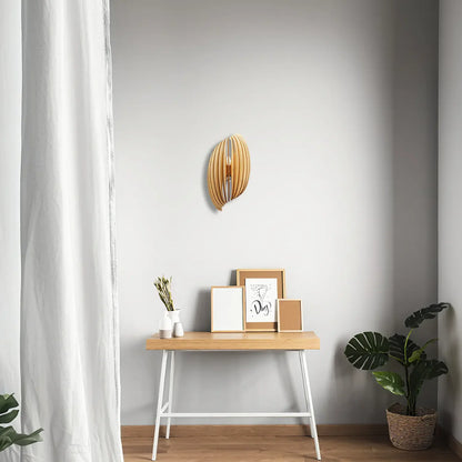 Applique Murale en Bois de Peuplier Assia & son Ampoule - Atelier Loupiote