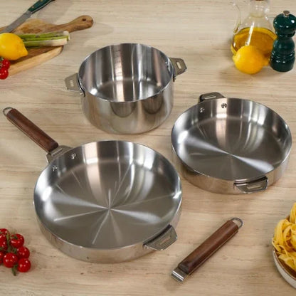 Coffret Trio Merveilleuse Poêles (D.24 / 28 cm) & Casserole - Cookut