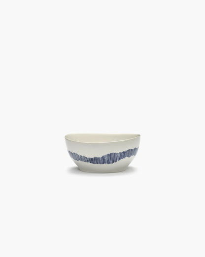 Set de 4 Bols Blancs et Bleus 80 cl - Serax