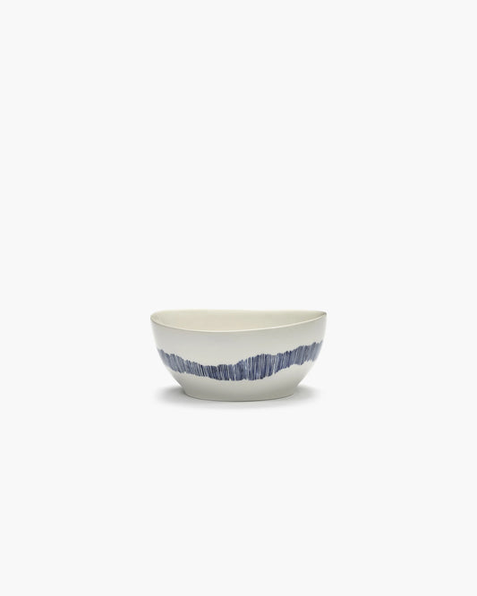 Set de 4 Bols Blancs et Bleus 80 cl - Serax