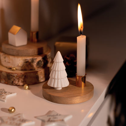 Bougeoir Chandelle Sapin ou Ange en Porcelaine - Räder