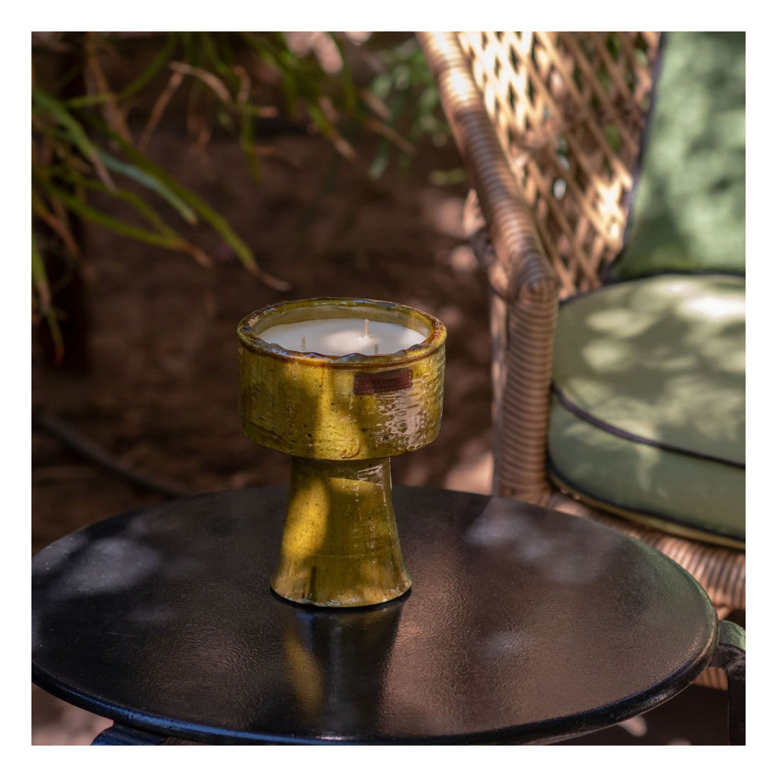 Bougie Tamegroute Verte / Jaune - Côté Bougie