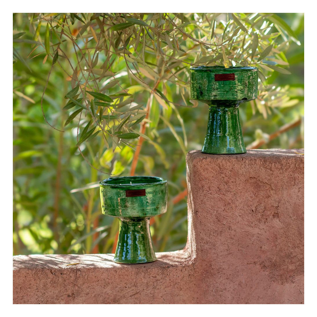 Bougie Tamegroute Verte / Jaune - Côté Bougie
