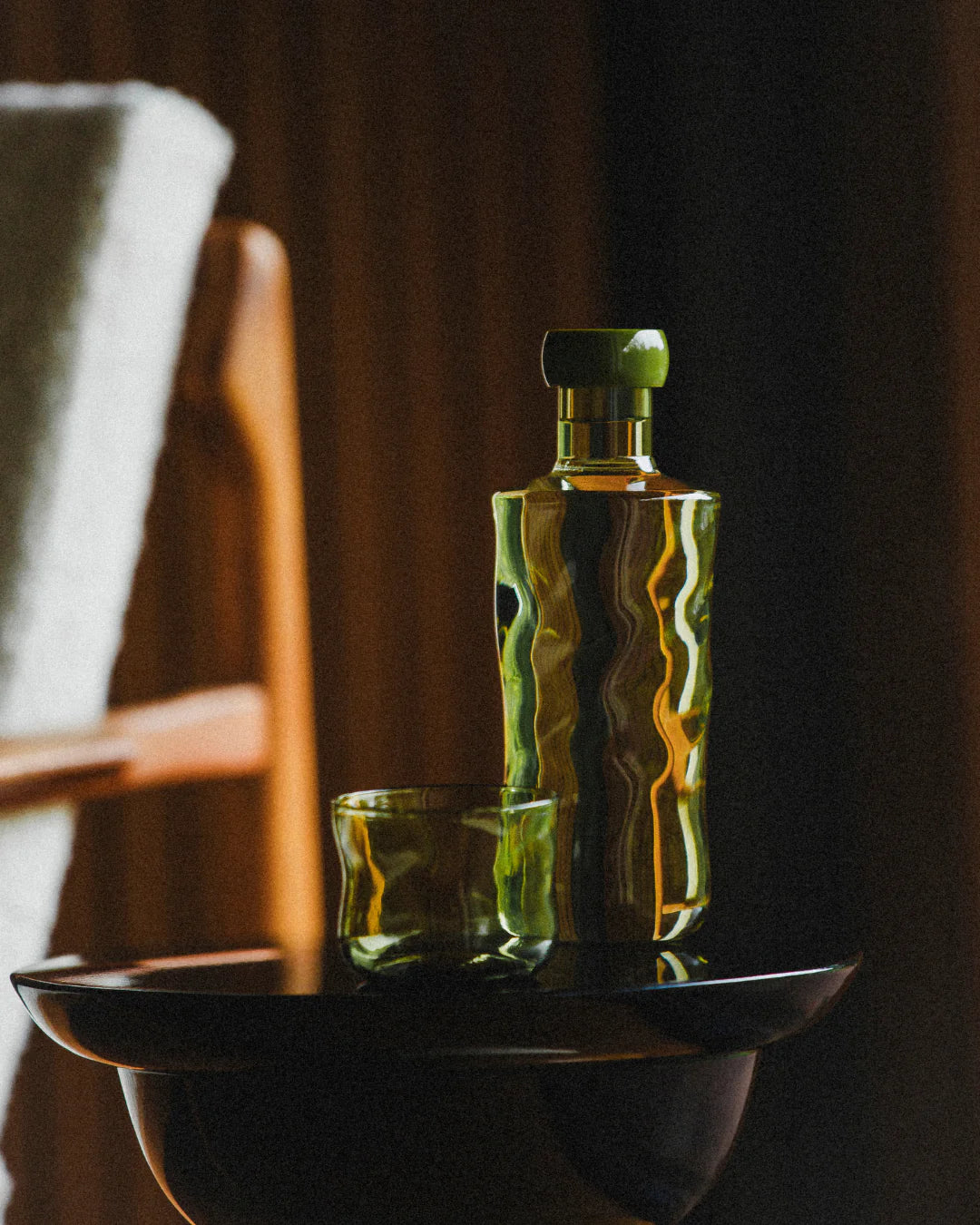 Bouteille en Verre Swirl avec Bouchon 0,75L / 1,25L - Paveau
