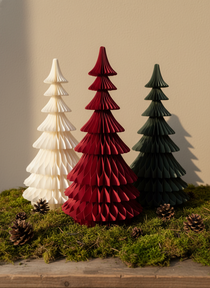 Arbre de Noël en Papier Élégant XL Freya H.50 cm/H.60cm - Papurism
