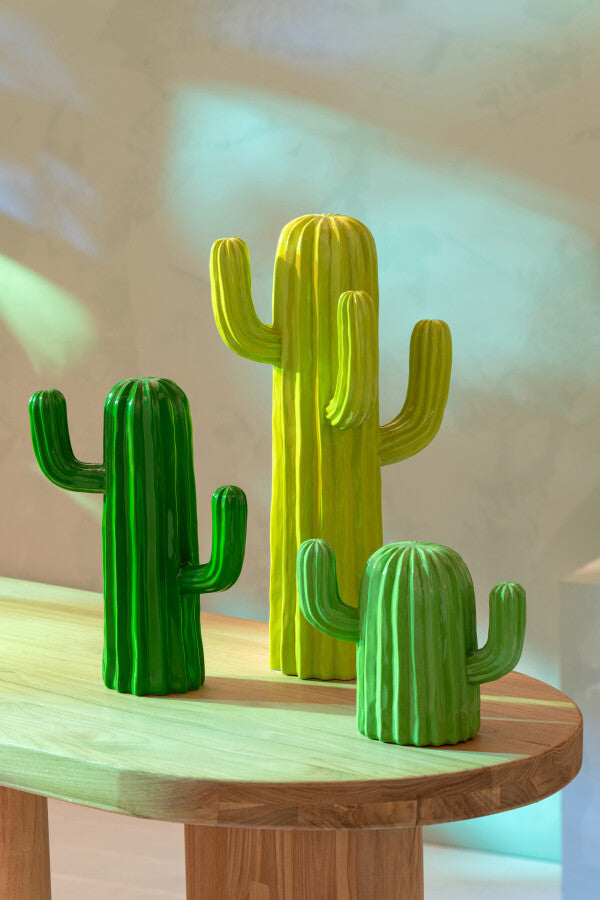 Cactus Décoratif en Polyrésine Vert (3 tailles) - Jolipa