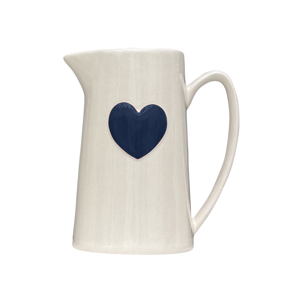 Pichet en Faïence Coeur Rouge, Rose ou Bleu 1L - Opjet