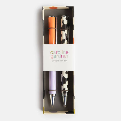 Ensemble de deux stylos en boîte Fleur & Lilas/Corail